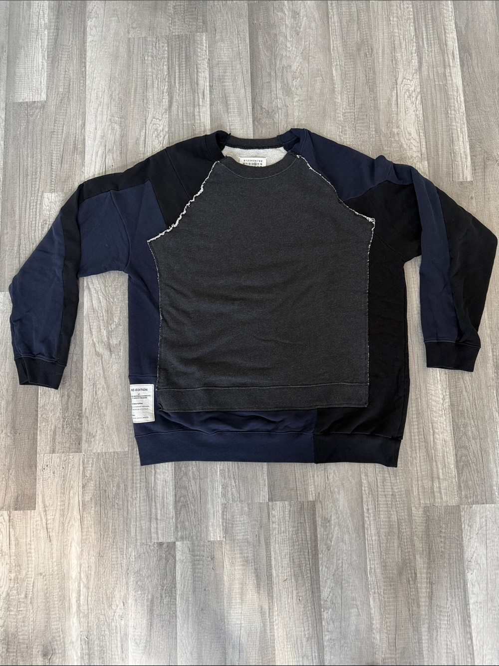 Maison Margiela Re-Edition Oversized Artisanal Reassembled Sweatshirt (Size 50)